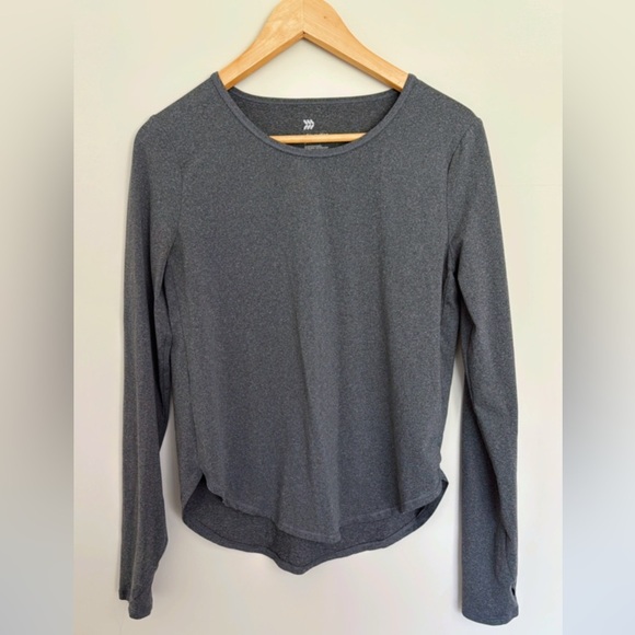 All in Motion Gray Fitted Long Sleeve T-Shirt - Picture 1 of 4